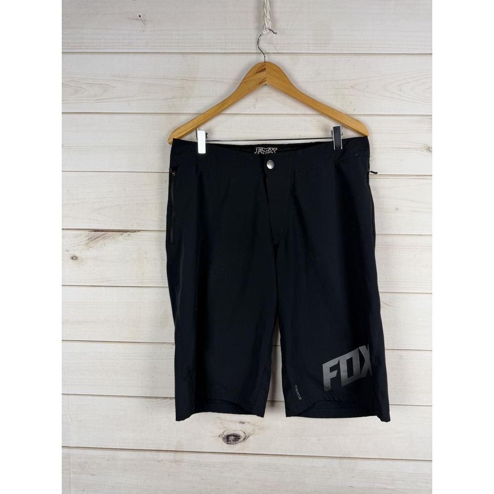 Fox Indicator Shorts Mens 34 Black Mountain Bike Cycling 12 Inseam Stretch MTB